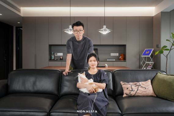 最美新家设计师夫妻的极简家通铺灰系哑光砖塑造艺术魅力(图20)