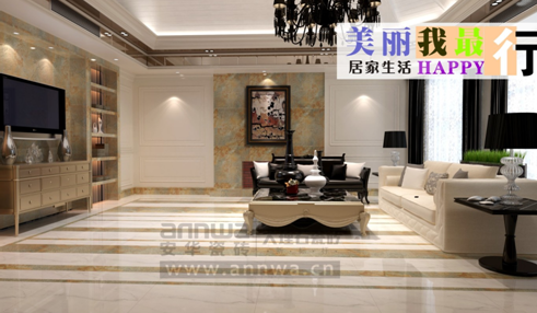 大理石瓷砖运用范围广安华瓷砖教你巧搭背景墙(图1)