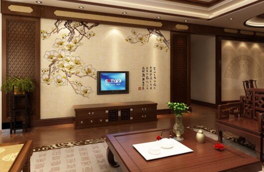 全抛釉瓷砖背景墙装修效果图分享(图2)