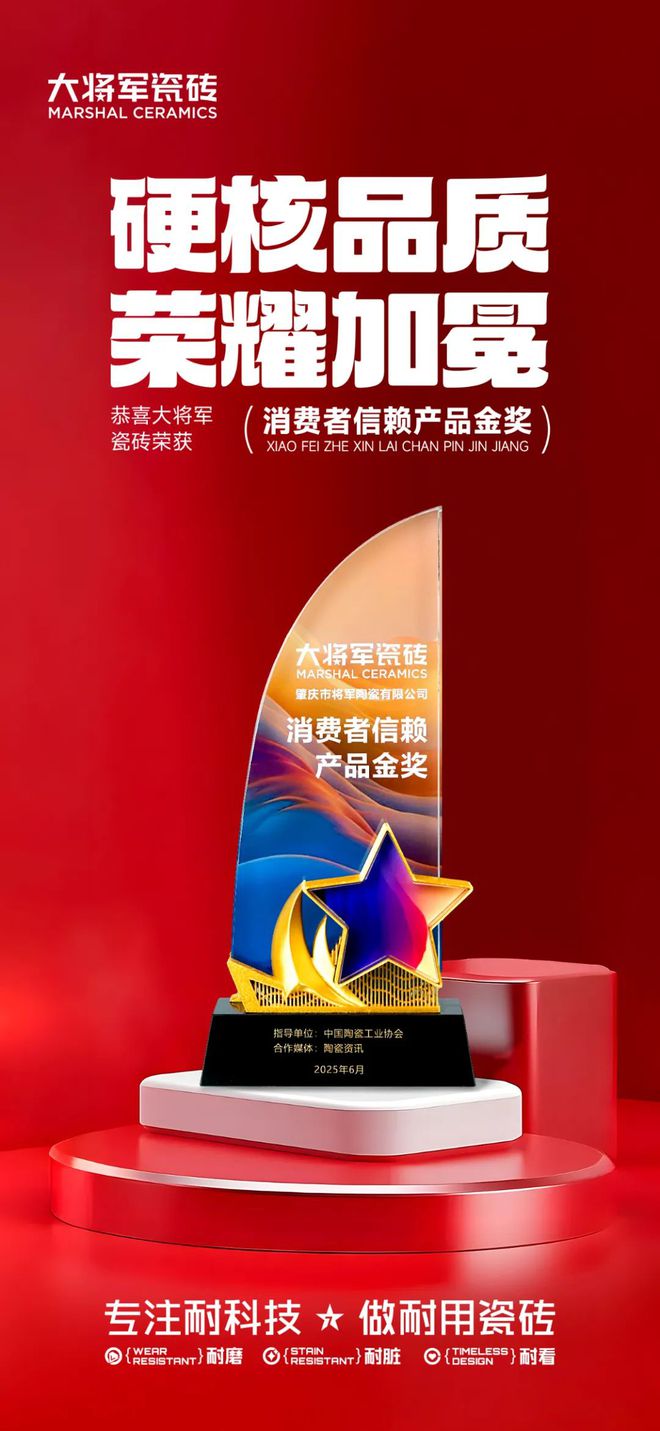 连续两届“金奖”！瓷砖一线品牌大将军瓷砖“仰望”系列成为爆款(图4)