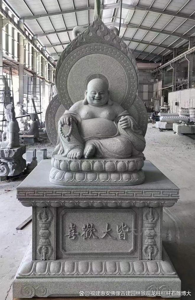 石雕弥勒佛在寺庙中的应用场景(图4)