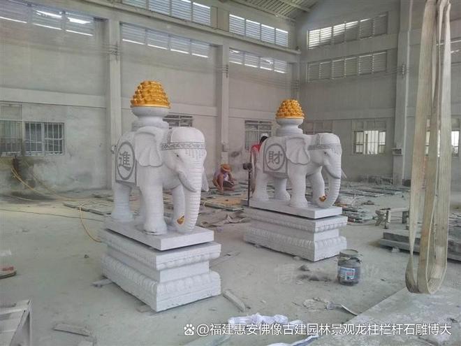 石雕大象在园林中的摆放讲究(图2)
