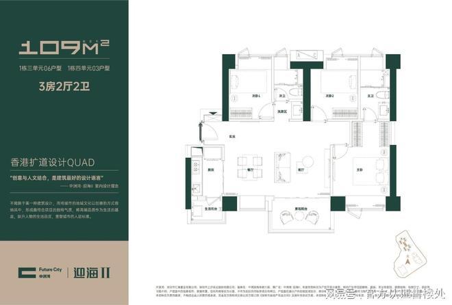 福田中州湾迎海二期建面96-125㎡超新特惠来袭户型分析。(图5)
