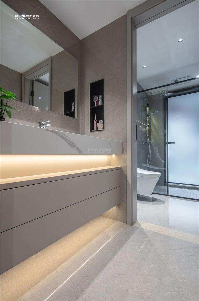 简一大理石瓷砖:躲进奶油风私宅享受慢生活的每一帧(图2)