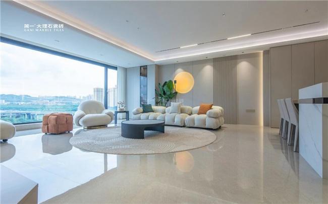 简一大理石瓷砖:躲进奶油风私宅享受慢生活的每一帧(图3)