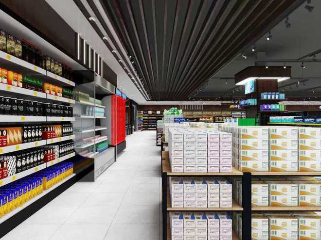 陕西超市装修施工陕西商铺门店装修施工商超门店(图1)